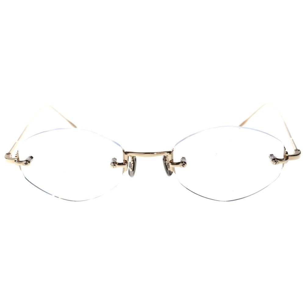 EYEVAN(アイヴァン) EYEVAN 7285 1196-1 チタンテンプル リムレスアイウェア ゴールド