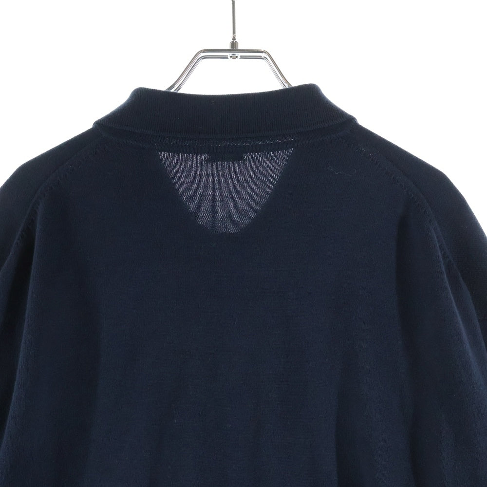 A.PRESSE(アプレッセ) 24SS Cotton Knit Polo Collar Cardiga アプレッセ コットンニットポロカラーカーディガン ネイビー 24SAP-03-08K