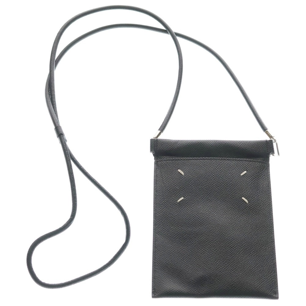 Maison Margiela(メゾンマルジェラ) フォンケース ショルダーバッグ レザー ブラック