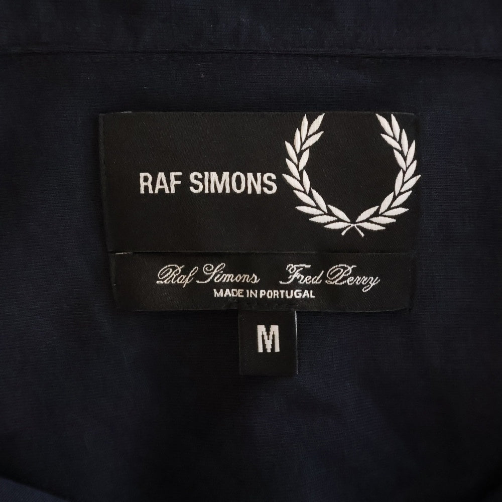 RAF SIMONS(ラフシモンズ) ×FRED PERRY PRINTED JERSEY SHIRT フレッドペリー プリントジャージー 長袖シャツ ネイビー SM6516