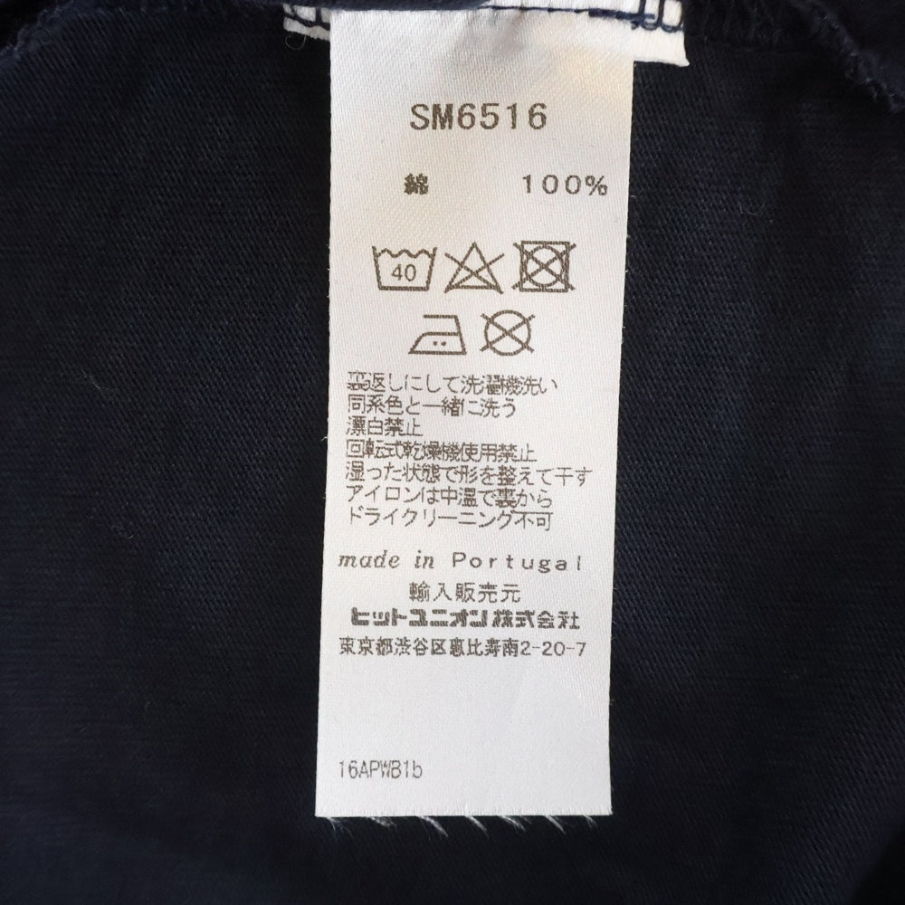 RAF SIMONS(ラフシモンズ) ×FRED PERRY PRINTED JERSEY SHIRT フレッドペリー プリントジャージー 長袖シャツ ネイビー SM6516