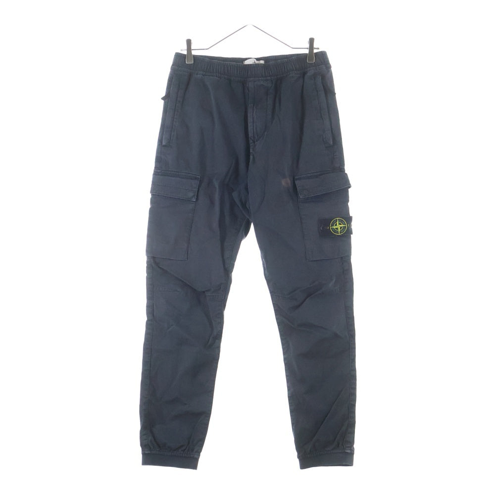 STONE ISLAND(ストーンアイランド) STRETCH COTTON WOOL SATIN CARGO PANTS ストレッチ コットン ウール サテン カーゴパンツ ネイビー 791531314