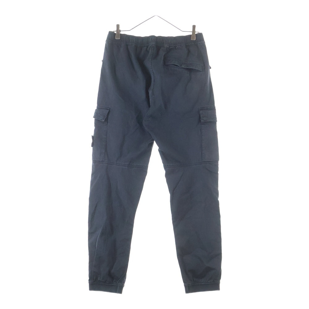 STONE ISLAND(ストーンアイランド) STRETCH COTTON WOOL SATIN CARGO PANTS ストレッチ コットン ウール サテン カーゴパンツ ネイビー 791531314
