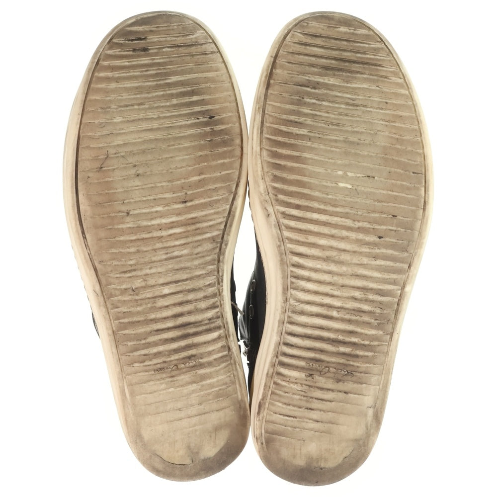 Rick Owens(リックオウエンス) RAMONES ラモーンズ サイドジップ レザーハイカットスニーカー ブラック