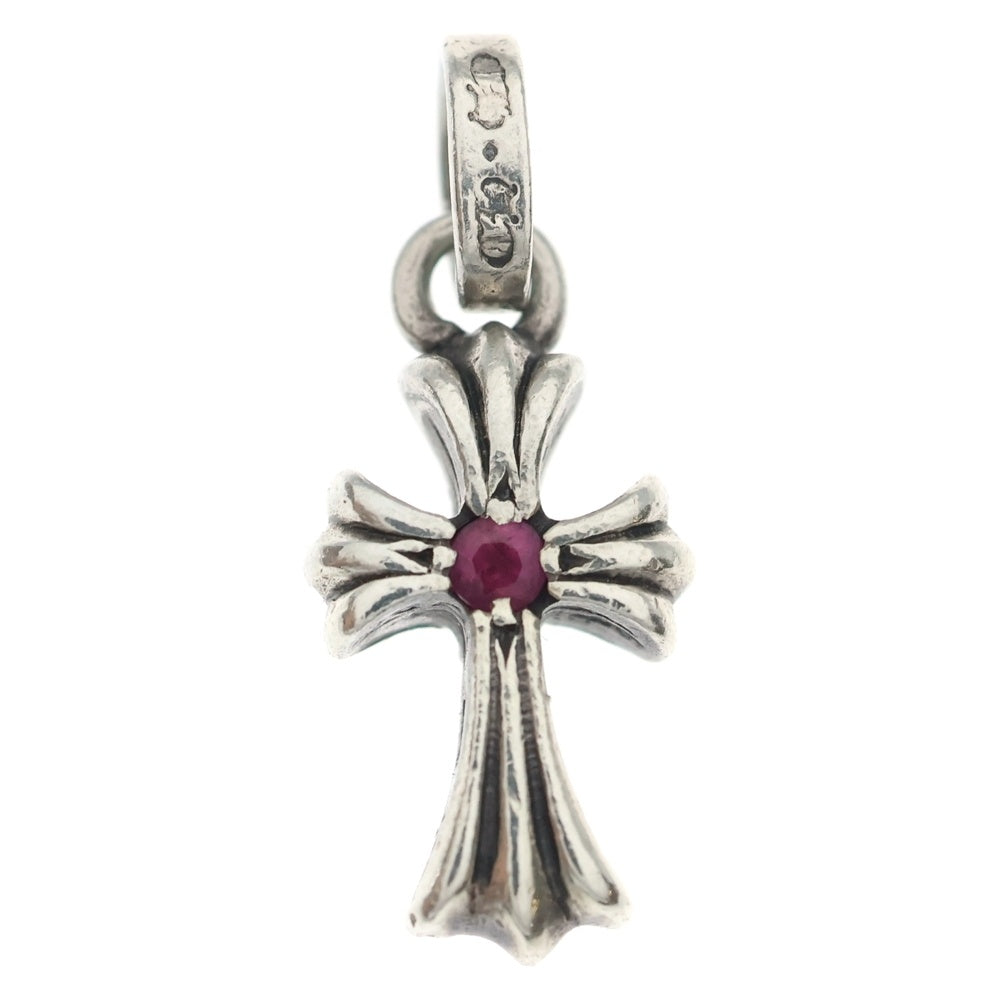CHROME HEARTS(クロムハーツ) CRS BBYFAT P RBY ベイビーファットクロス 1ルビー ペンダントトップ シルバー BCA235