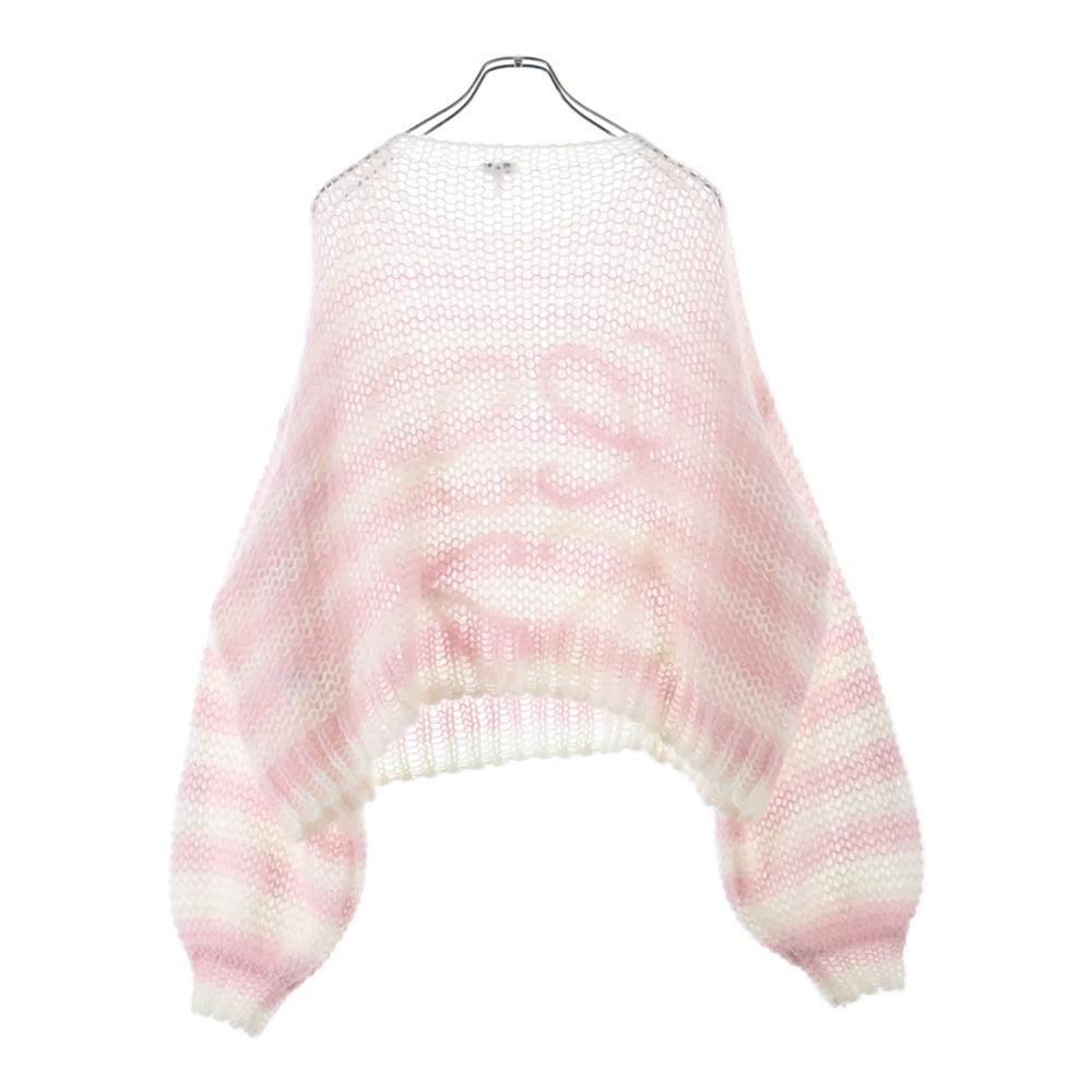 LOEWE(ロエベ) 24AW Pink Logo Jacquard Knit Sweater アナグラムロゴ ジャガード ニットセーター ピンク S359Y14KCS レディース