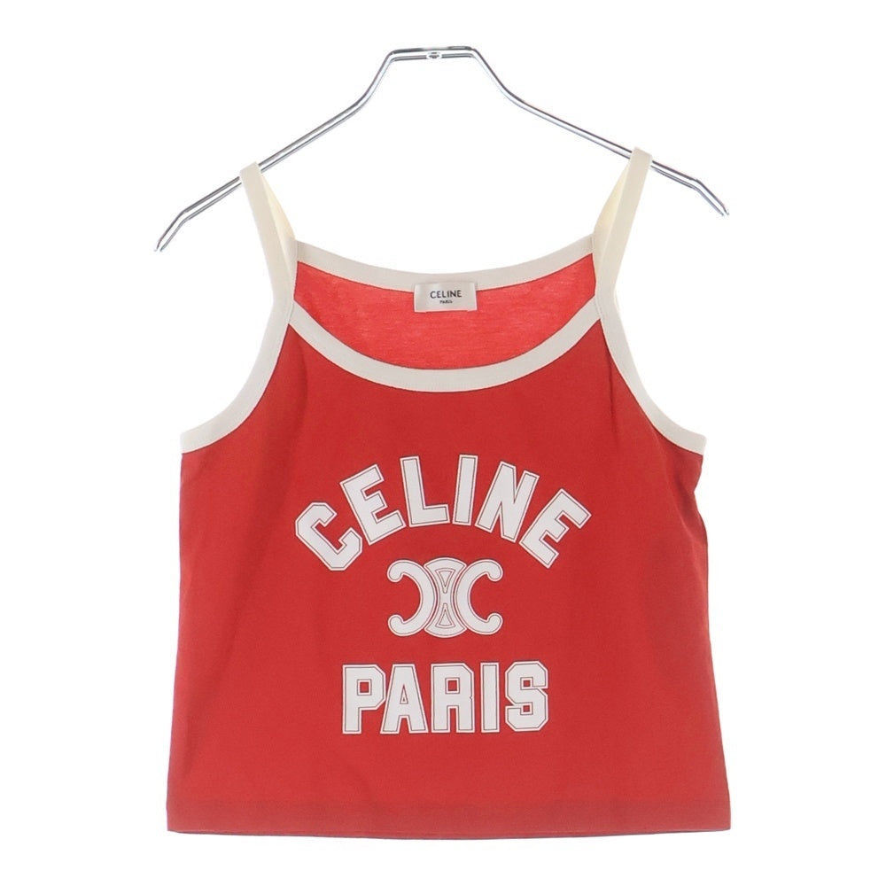 CELINE(セリーヌ) トリオンフロゴプリント タンクトップ レッド/ホワイト 2X89D507Z レディース