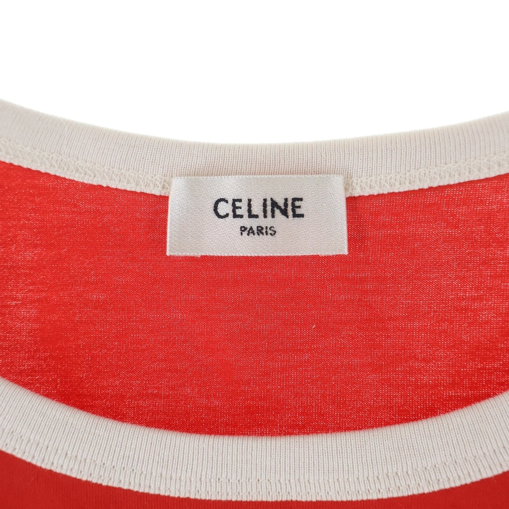 CELINE(セリーヌ) トリオンフロゴプリント タンクトップ レッド/ホワイト 2X89D507Z レディース