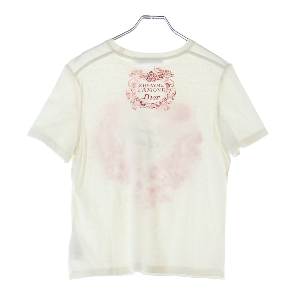 Christian Dior(クリスチャンディオール) D-ROYAUME D'AMOUR プリントTシャツ カットソー ホワイト レディース