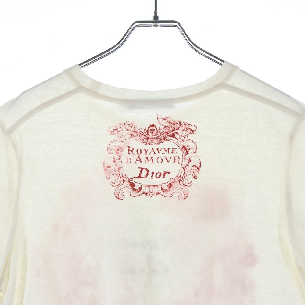 Christian Dior(クリスチャンディオール) D-ROYAUME D'AMOUR プリントTシャツ カットソー ホワイト レディース