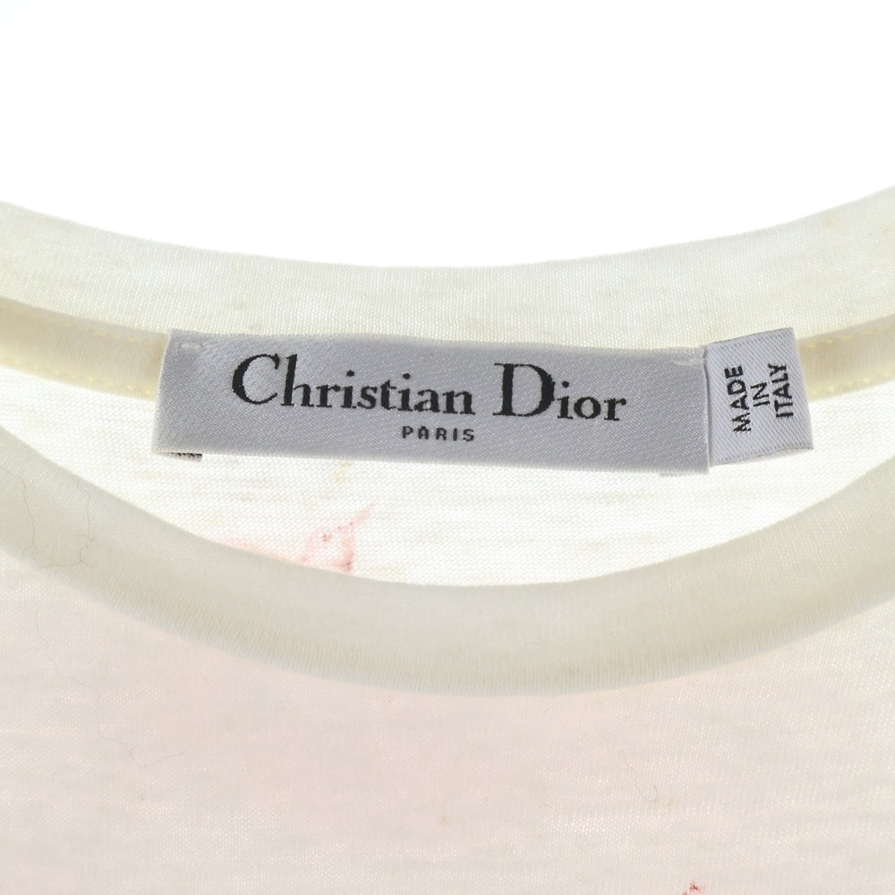 Christian Dior(クリスチャンディオール) D-ROYAUME D'AMOUR プリントTシャツ カットソー ホワイト レディース