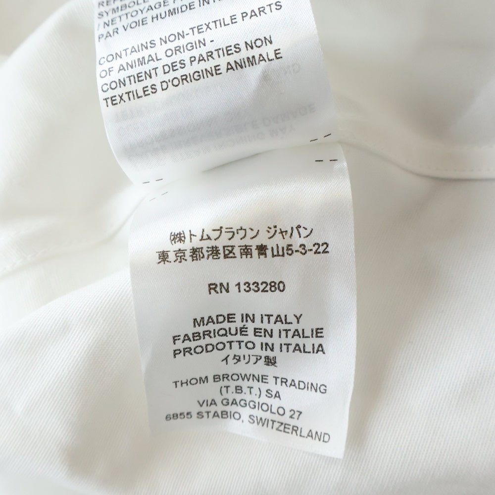 THOM BROWNE(トムブラウン) トリコロールボウタイ 長袖プルオーバーシャツブラウス レディース 139A-06496-100