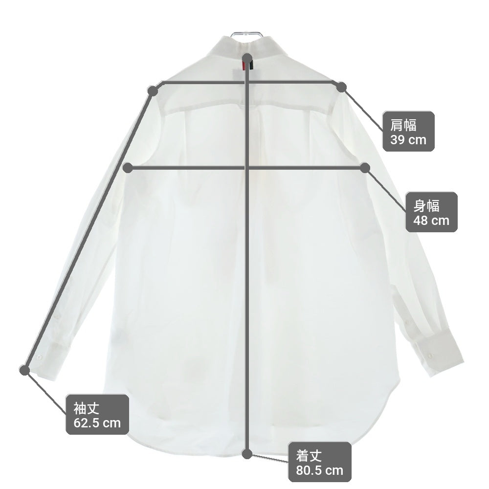 THOM BROWNE(トムブラウン) トリコロールボウタイ 長袖プルオーバーシャツブラウス レディース 139A-06496-100