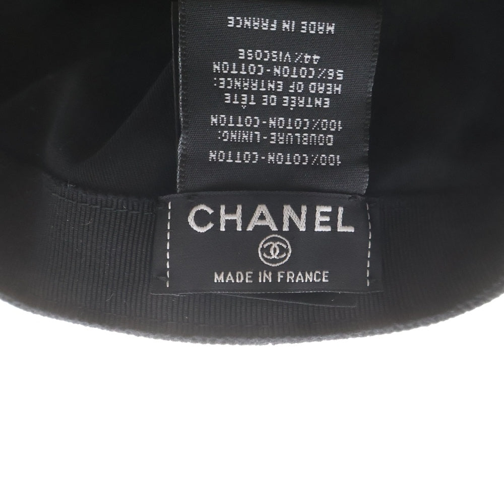 CHANEL(シャネル) ココマークロゴ刺繍 ベースボールキャップ ブラック