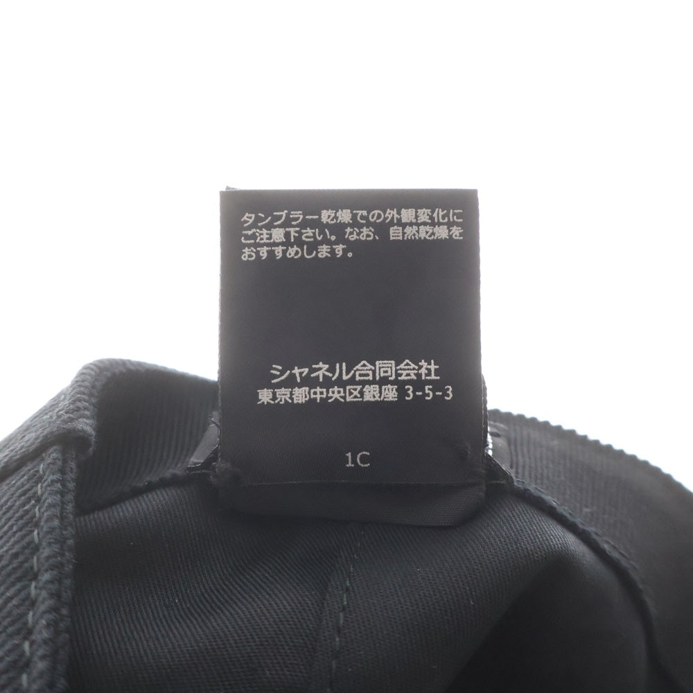 CHANEL(シャネル) ココマークロゴ刺繍 ベースボールキャップ ブラック レディース