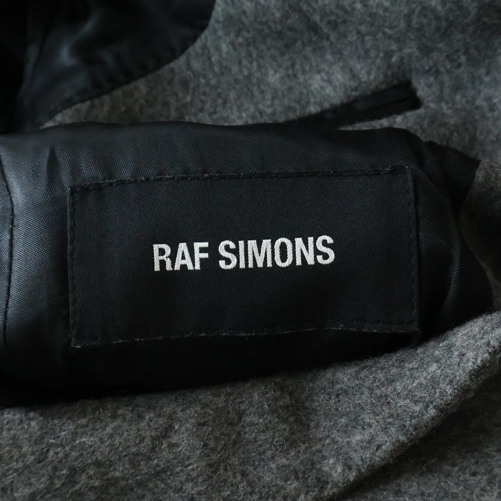 RAF SIMONS(ラフシモンズ) ウールモヘアチェスターコート グレー 152-618