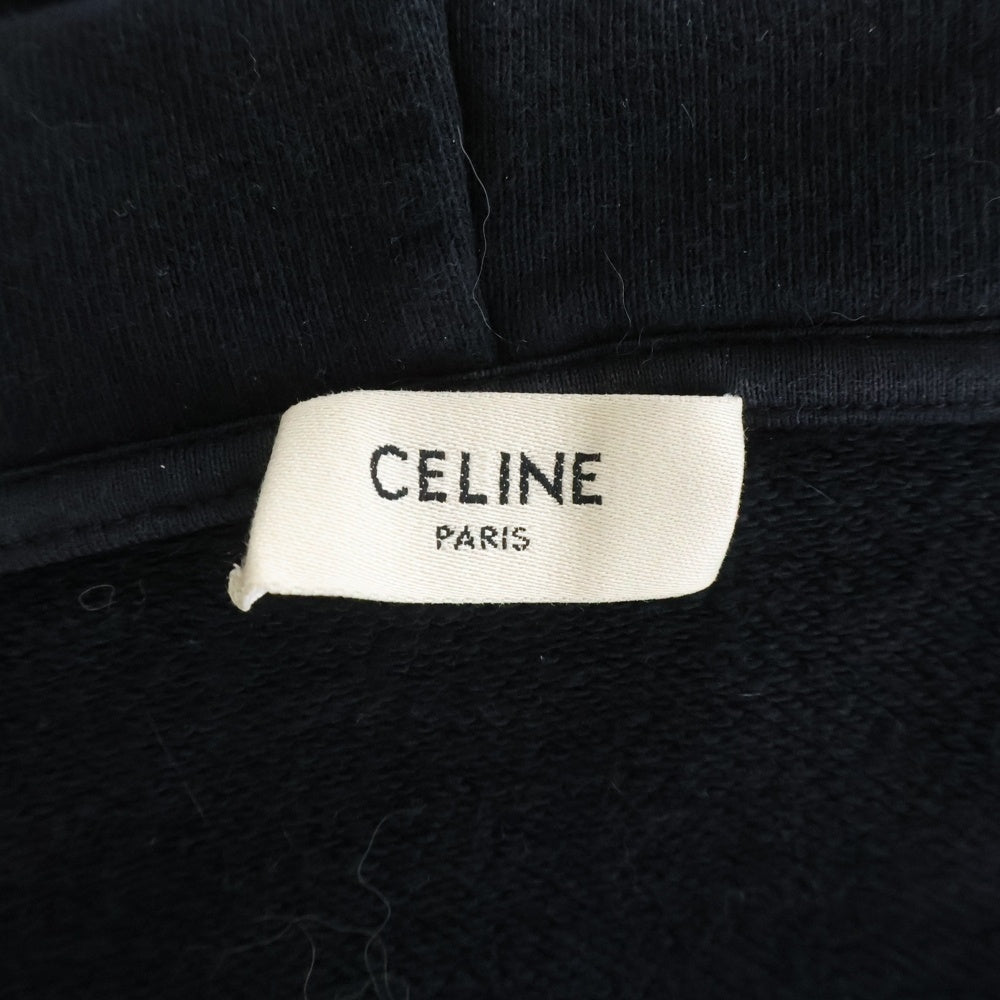 CELINE(セリーヌ) 21SS ロゴプリント ジップアップパーカー ブラック 2Y497052H