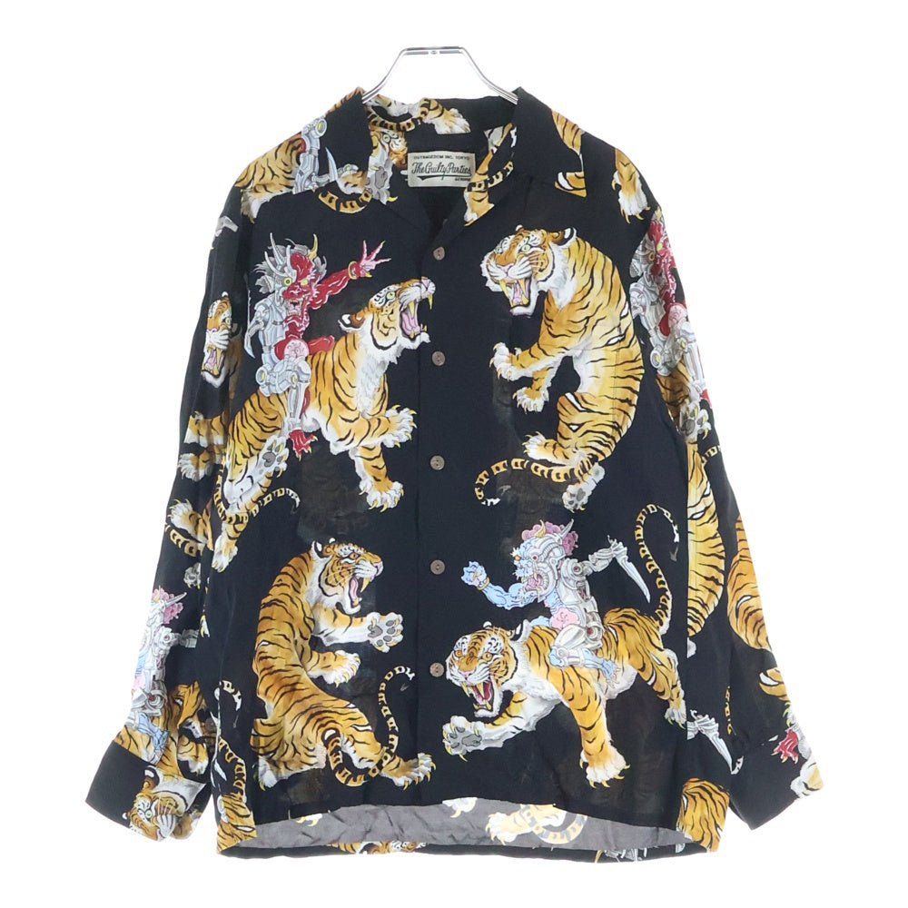 WACKO MARIA(ワコマリア) 23AW TIM LEHI HAWAIIAN SHIRTS ティムリーハイ ハワイアン 長袖シャツ ブラック 23FW-WMS-HI02