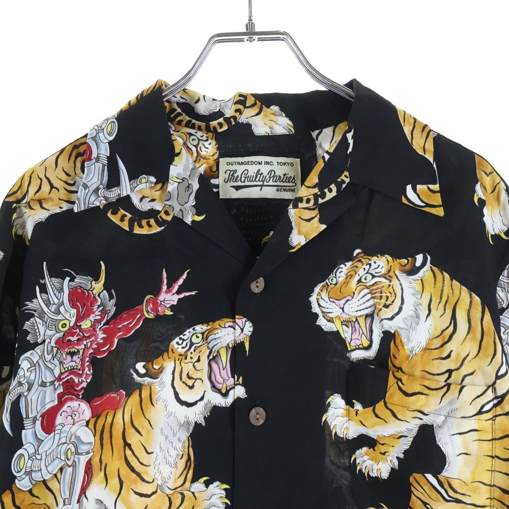 WACKO MARIA(ワコマリア) 23AW TIM LEHI HAWAIIAN SHIRTS ティムリーハイ ハワイアン 長袖シャツ ブラック 23FW-WMS-HI02