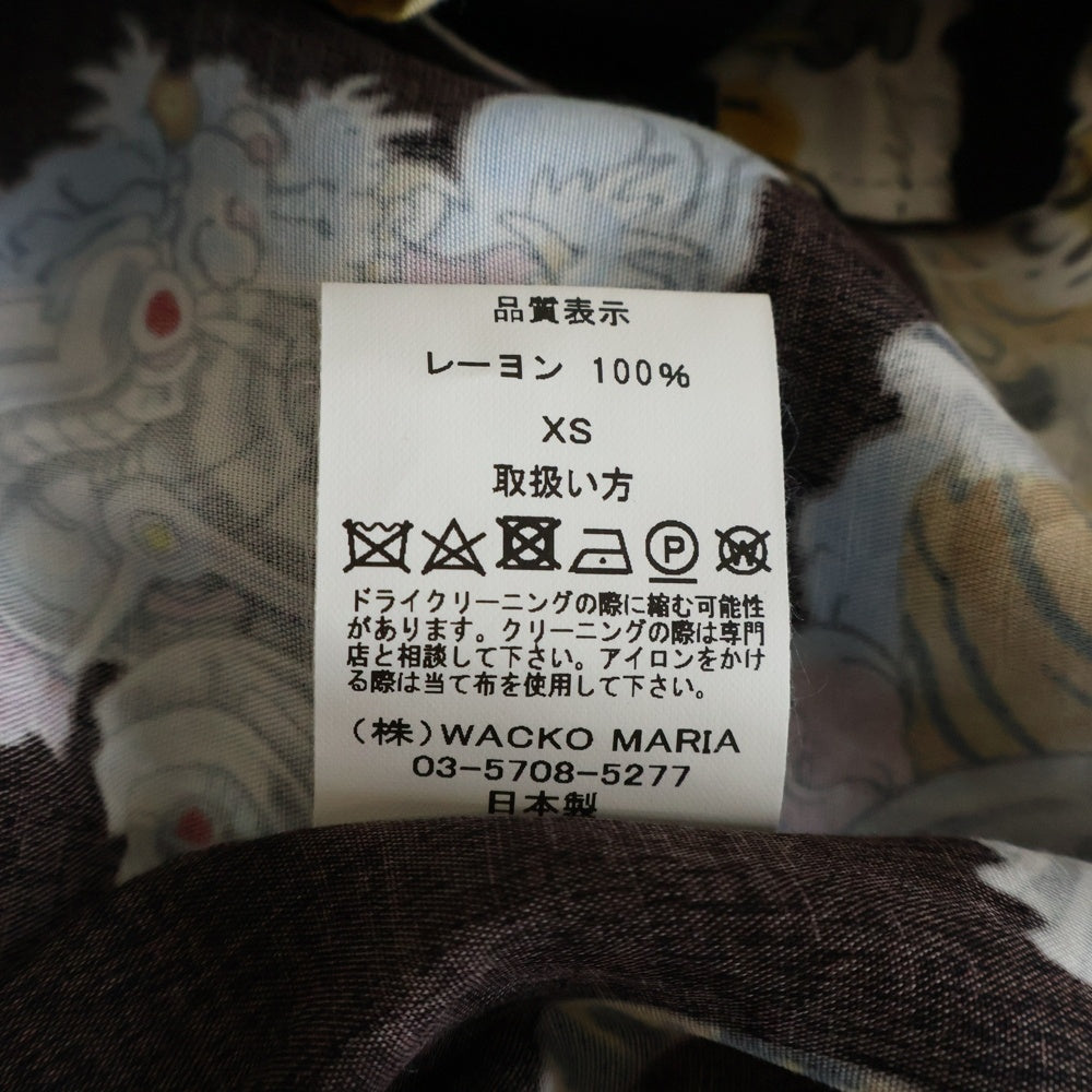 WACKO MARIA(ワコマリア) 23AW TIM LEHI HAWAIIAN SHIRTS ティムリーハイ ハワイアン 長袖シャツ ブラック 23FW-WMS-HI02