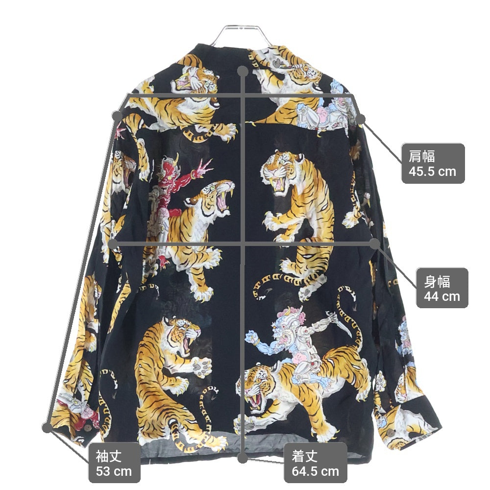 WACKO MARIA(ワコマリア) 23AW TIM LEHI HAWAIIAN SHIRTS ティムリーハイ ハワイアン 長袖シャツ ブラック 23FW-WMS-HI02