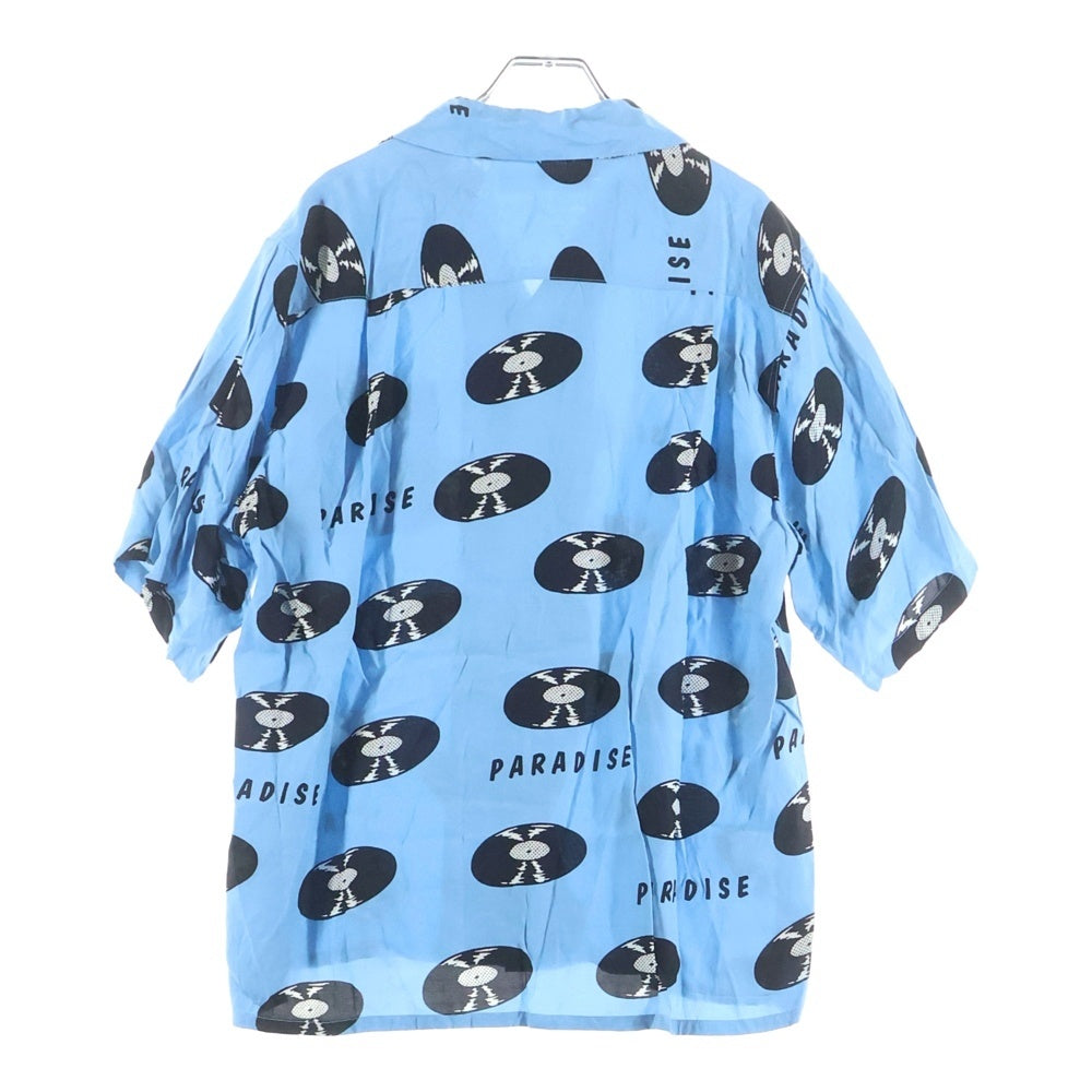WACKO MARIA(ワコマリア) 24SS RECORDS HAWAIIAN SHIRTS レコード ハワイアン 半袖シャツ ブルー