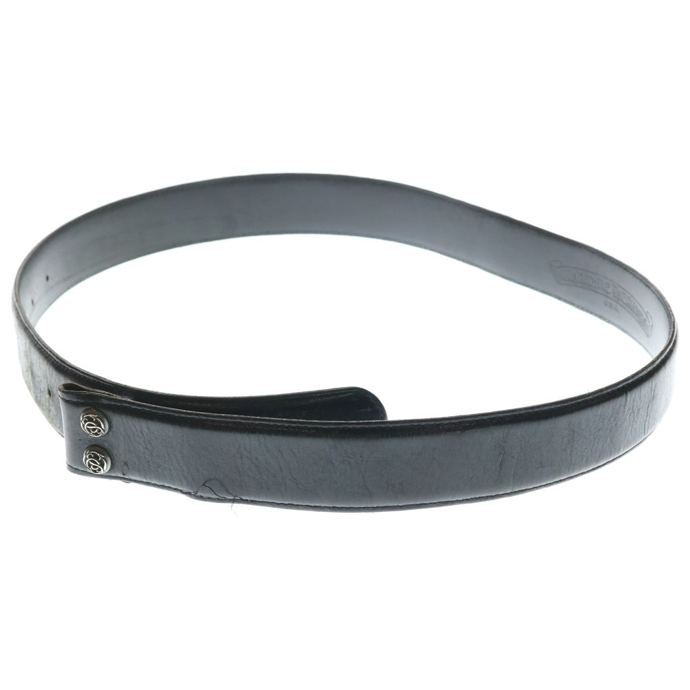 CHROME HEARTS(クロムハーツ) 1.5 STRAP 1.5inch フローラルリベッツ レザーベルト ブラック