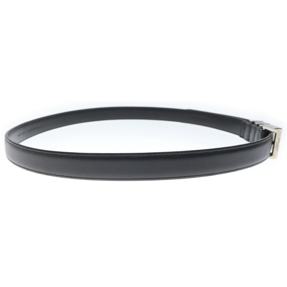SAINT LAURENT PARIS(サンローランパリ) 3連バックルレザーナローベルト ブラック GRZ 347357