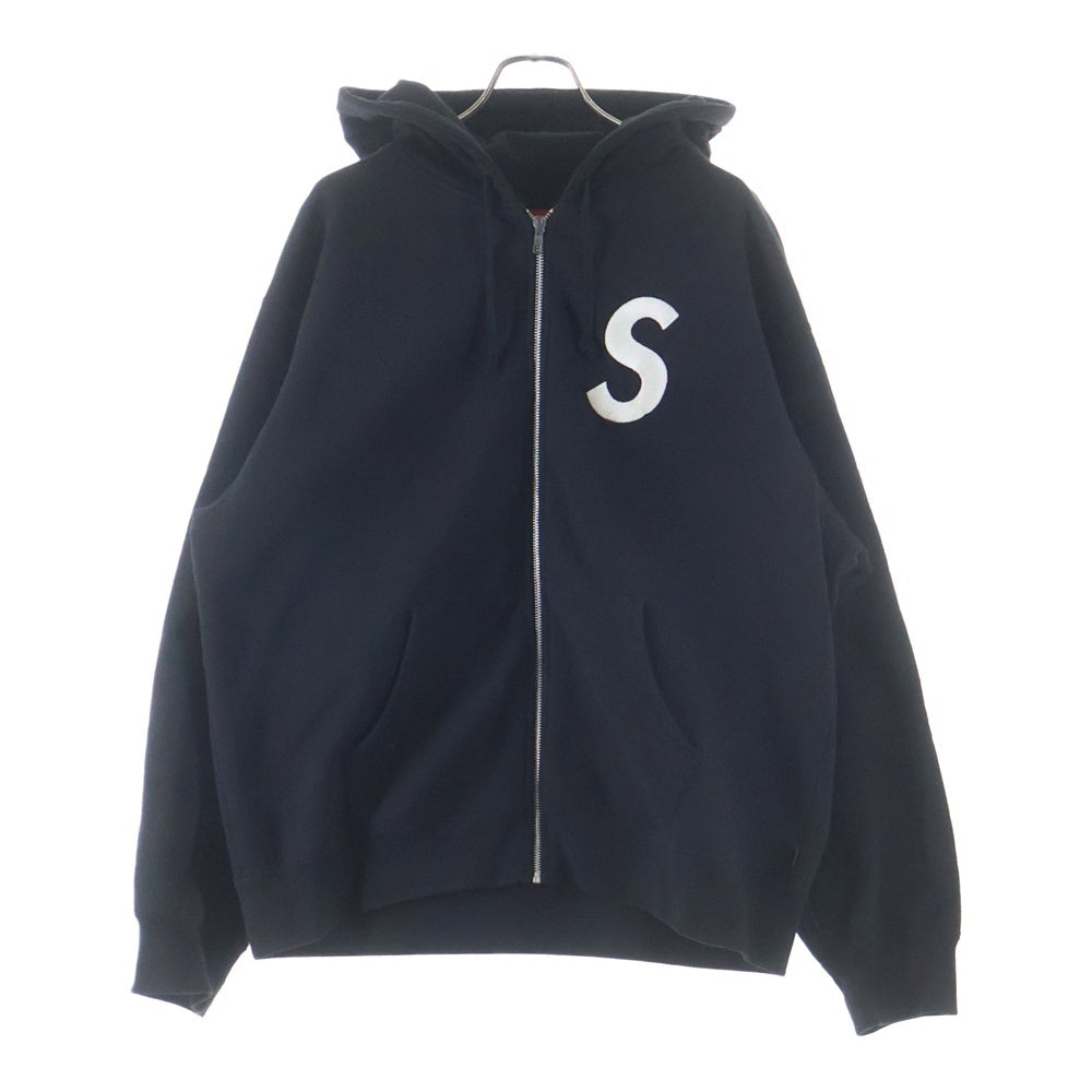 SUPREME(シュプリーム) 23AW S Logo Zip Up Hooded Sweatshirt Sロゴ ジップアップ フーディー パーカー ブラック