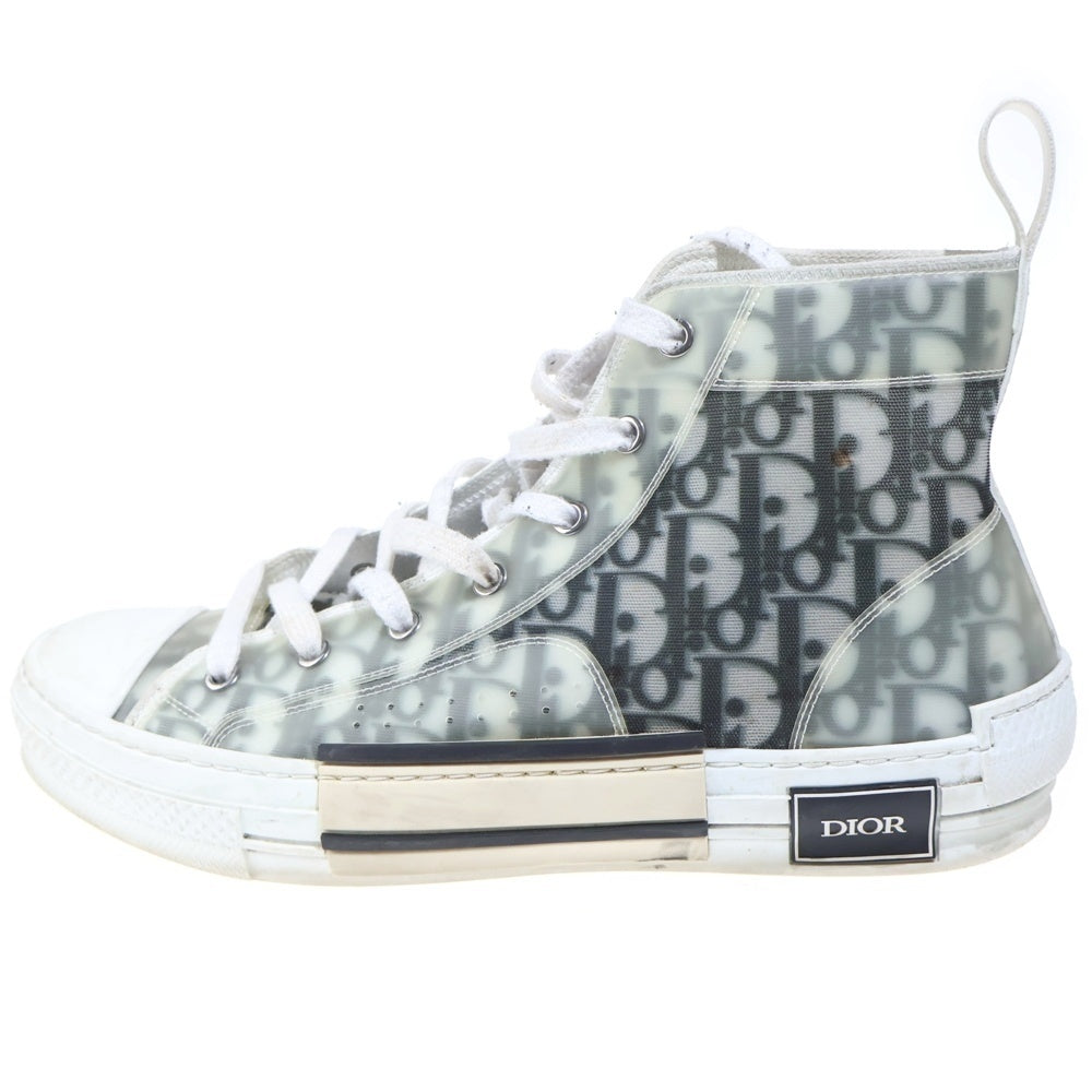 DIOR(ディオール) B23 テクニカルファブリックハイカットスニーカー オブリーク ハイカットシューズ ホワイト/グレー
