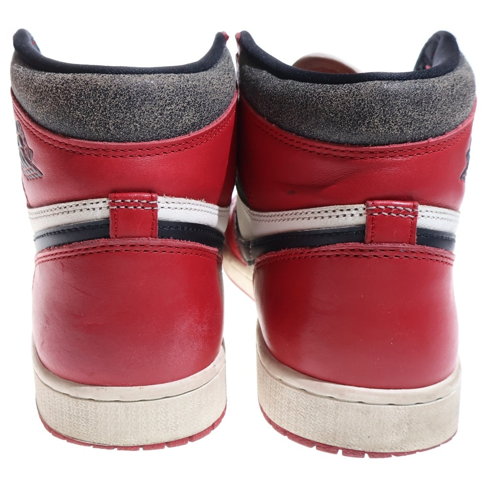 NIKE(ナイキ) AIR JORDAN 1 LOST & FOUND CHICAGO エアジョーダン1 ロスト ファウンド シカゴ ハイカットスニーカー ホワイト/レッド/ブラック US10/28cm DZ5485-612