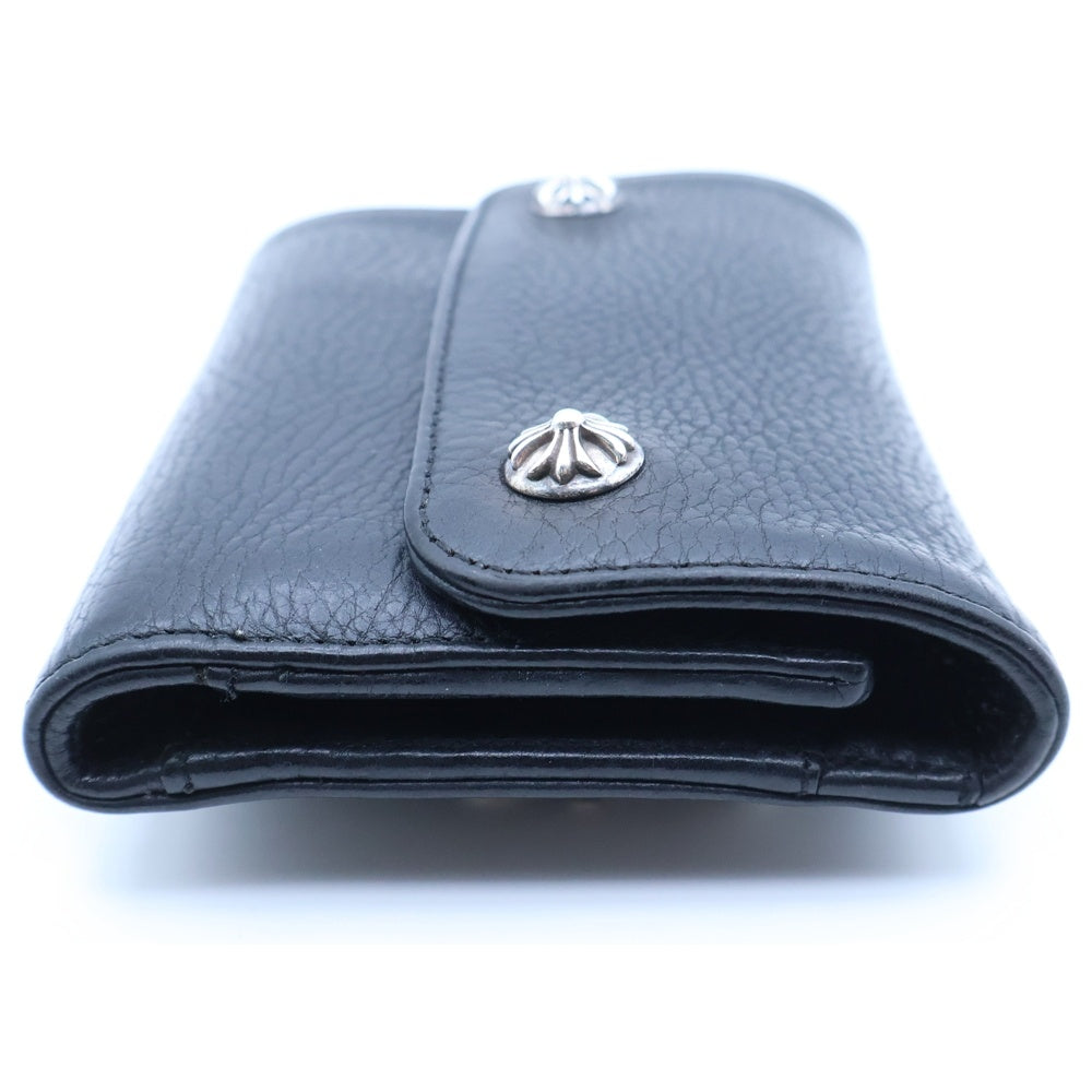 CHROME HEARTS(クロムハーツ) WAVE MINI ウェーブミニ レザーウォレット 財布 ブラックBCA373