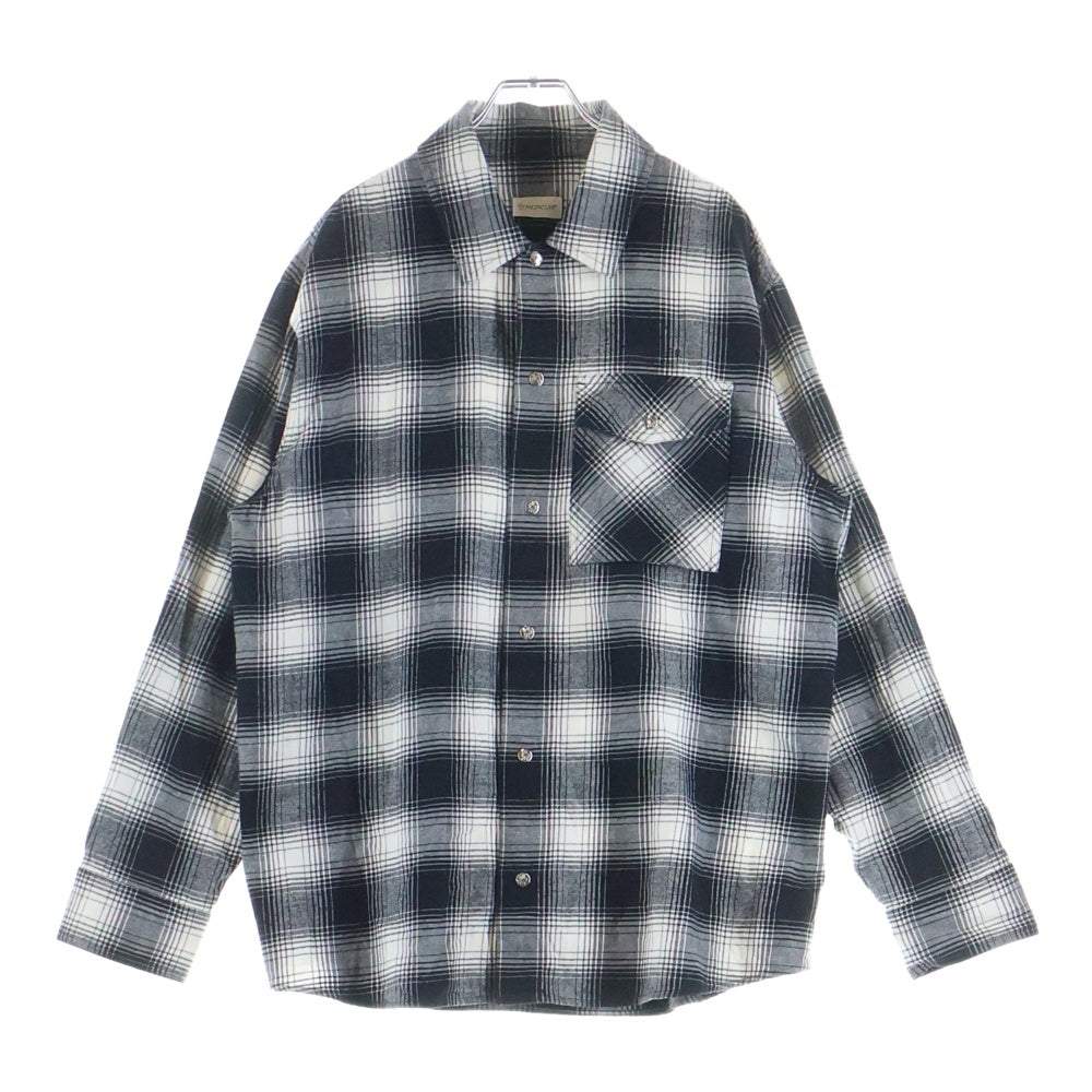 MONCLER(モンクレール) CAMICIA チェック長袖シャツ ブラック/ホワイト H10912F00002 549XX