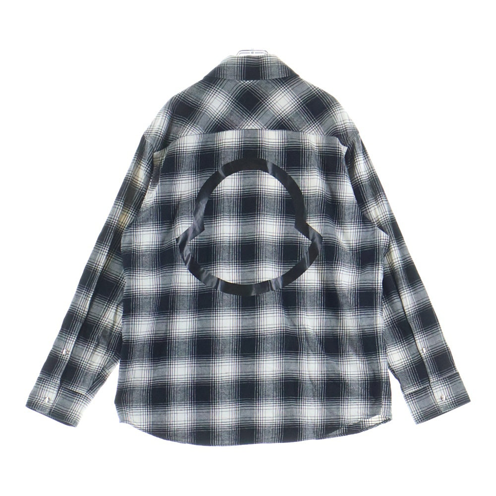 MONCLER(モンクレール) CAMICIA チェック長袖シャツ ブラック/ホワイト H10912F00002 549XX