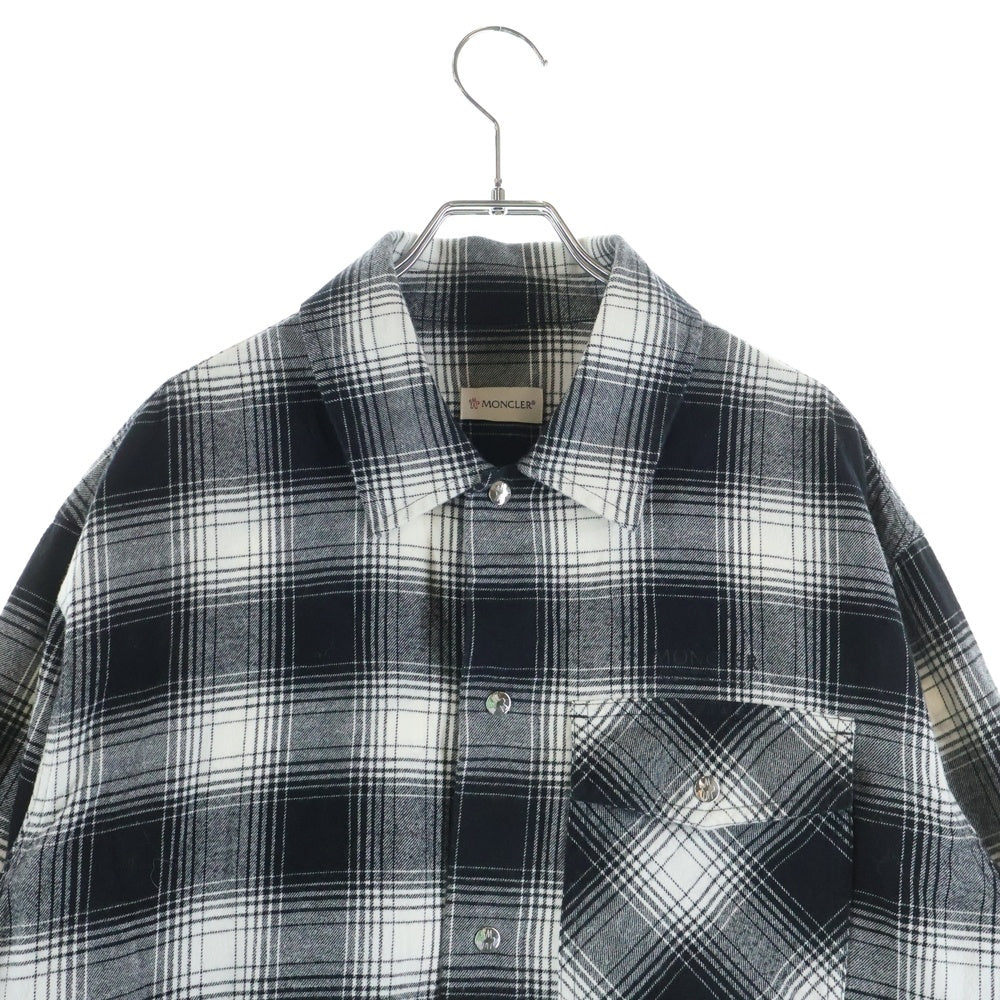 MONCLER(モンクレール) CAMICIA チェック長袖シャツ ブラック/ホワイト H10912F00002 549XX