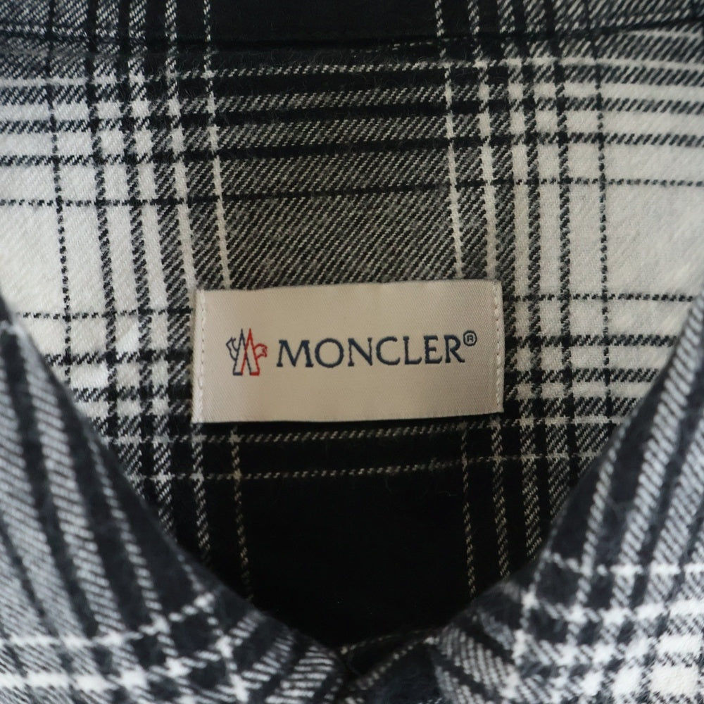 MONCLER(モンクレール) CAMICIA チェック長袖シャツ ブラック/ホワイト H10912F00002 549XX