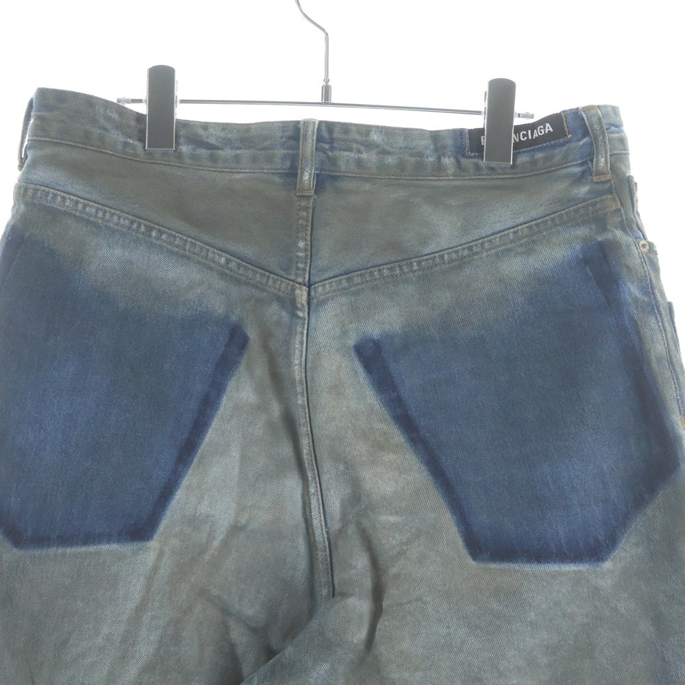 BALENCIAGA(バレンシアガ) 23AW PATCHED POCKET BAGGY JEANS ダメージ加工 バギーデニムパンツ インディゴ 751111 TDW14