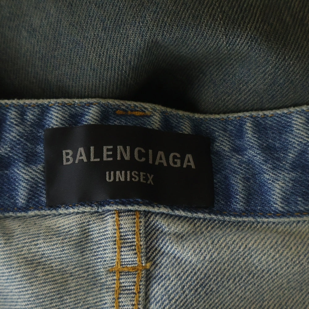 BALENCIAGA(バレンシアガ) 23AW PATCHED POCKET BAGGY JEANS ダメージ加工 バギーデニムパンツ インディゴ 751111 TDW14