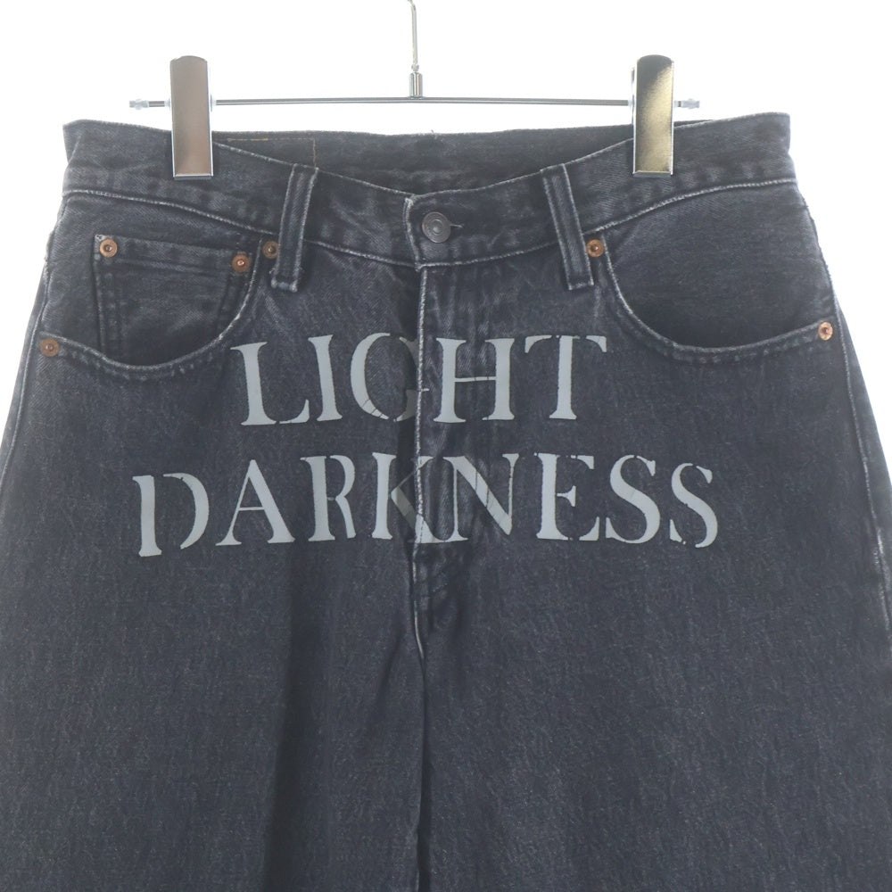 UNDERCOVER(アンダーカバー) 25SS ×LEVI'S リーバイス フロントデザインバギーパンツ デニムパンツ ブラック 001YZ-0000