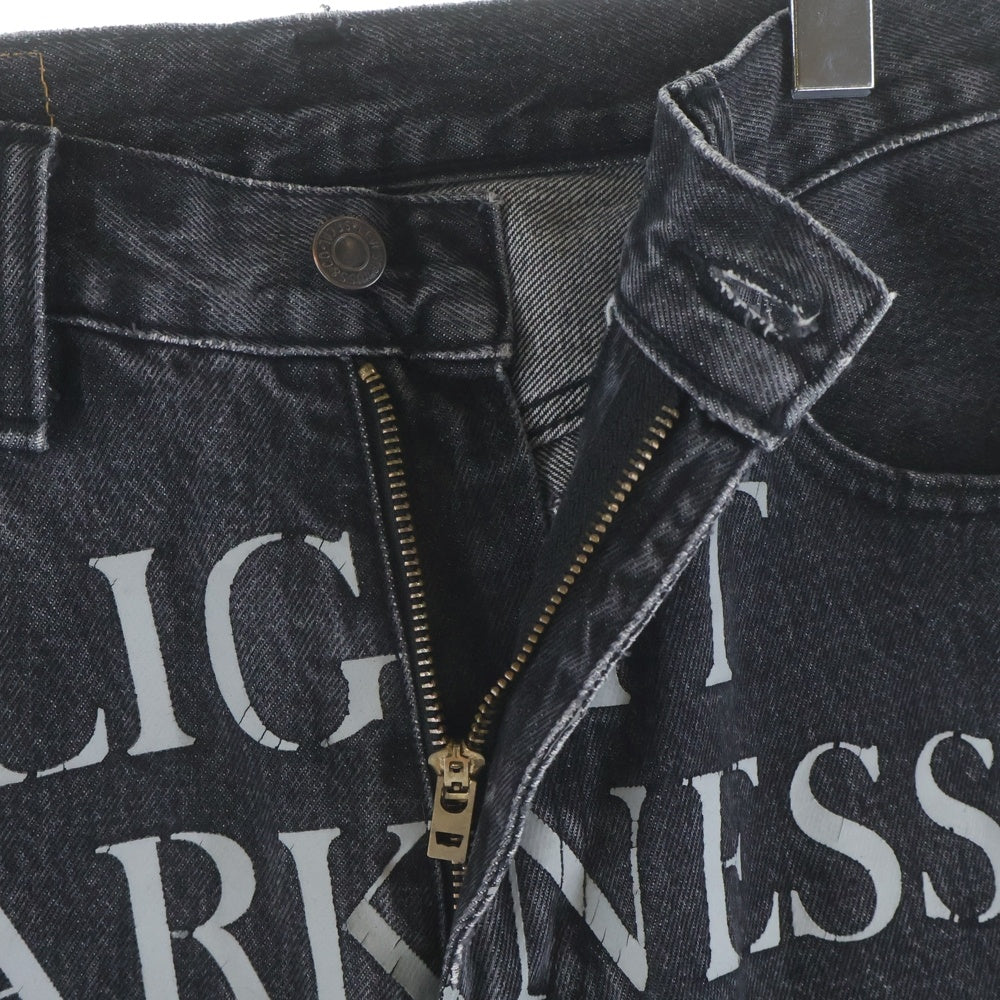 UNDERCOVER(アンダーカバー) 25SS ×LEVI'S リーバイス フロントデザインバギーパンツ デニムパンツ ブラック 001YZ-0000