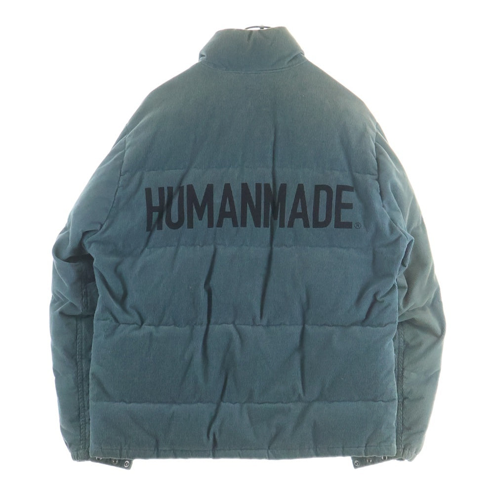 HUMAN MADE(ヒューマンメイド) コーデュロイダウンジャケット バックプリントデザイン中綿ジャケット グリーン
