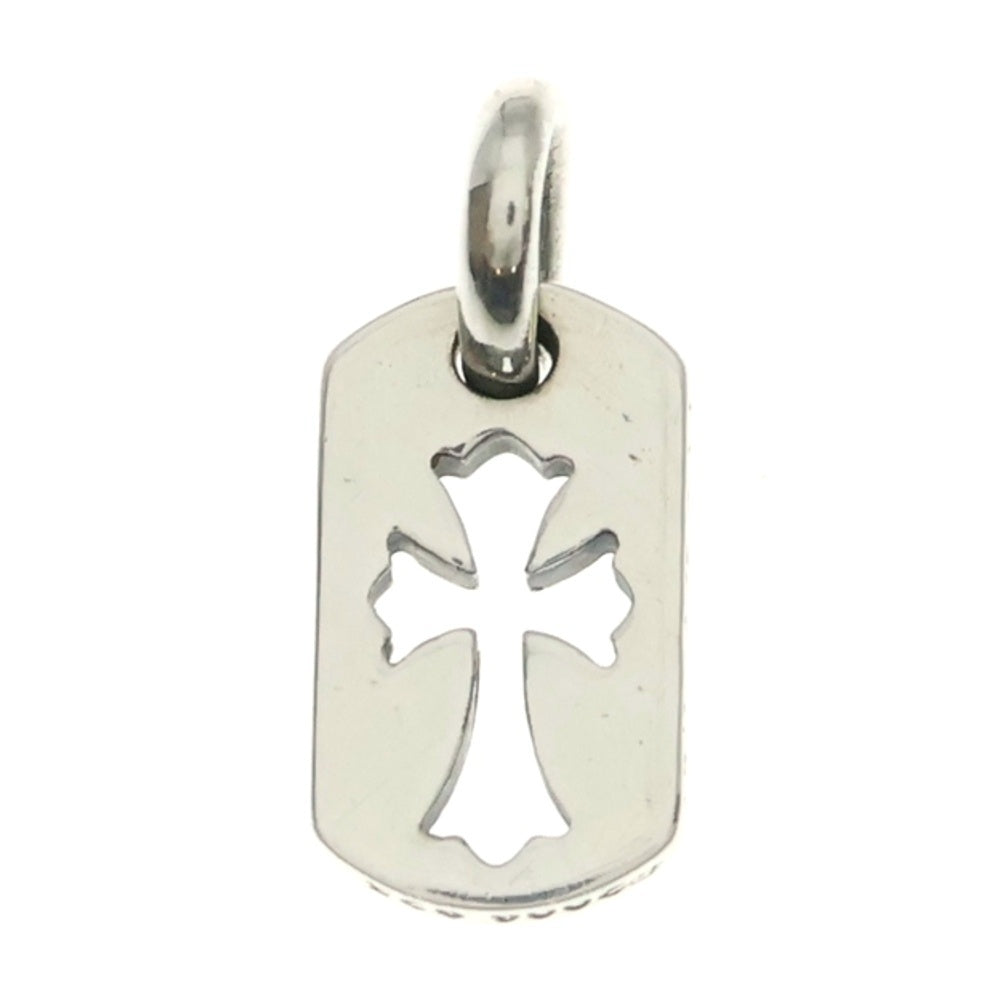CHROME HEARTS(クロムハーツ) DT TNY CO CRS タイニーカットアウトクロスドッグタグ チャーム ペンダントトップ シルバー BCA252