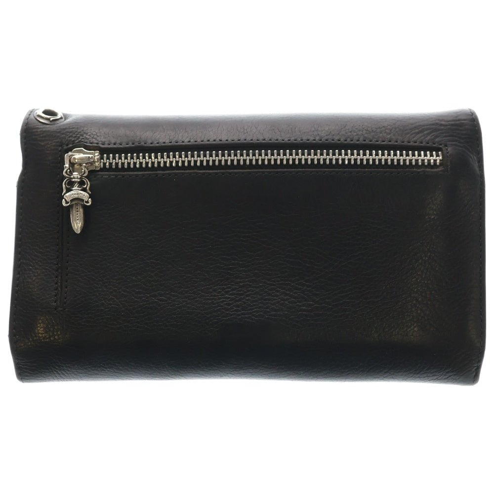 CHROME HEARTS(クロムハーツ) WAVE ウェーブ レザーウォレット 財布 ブラックBCA375