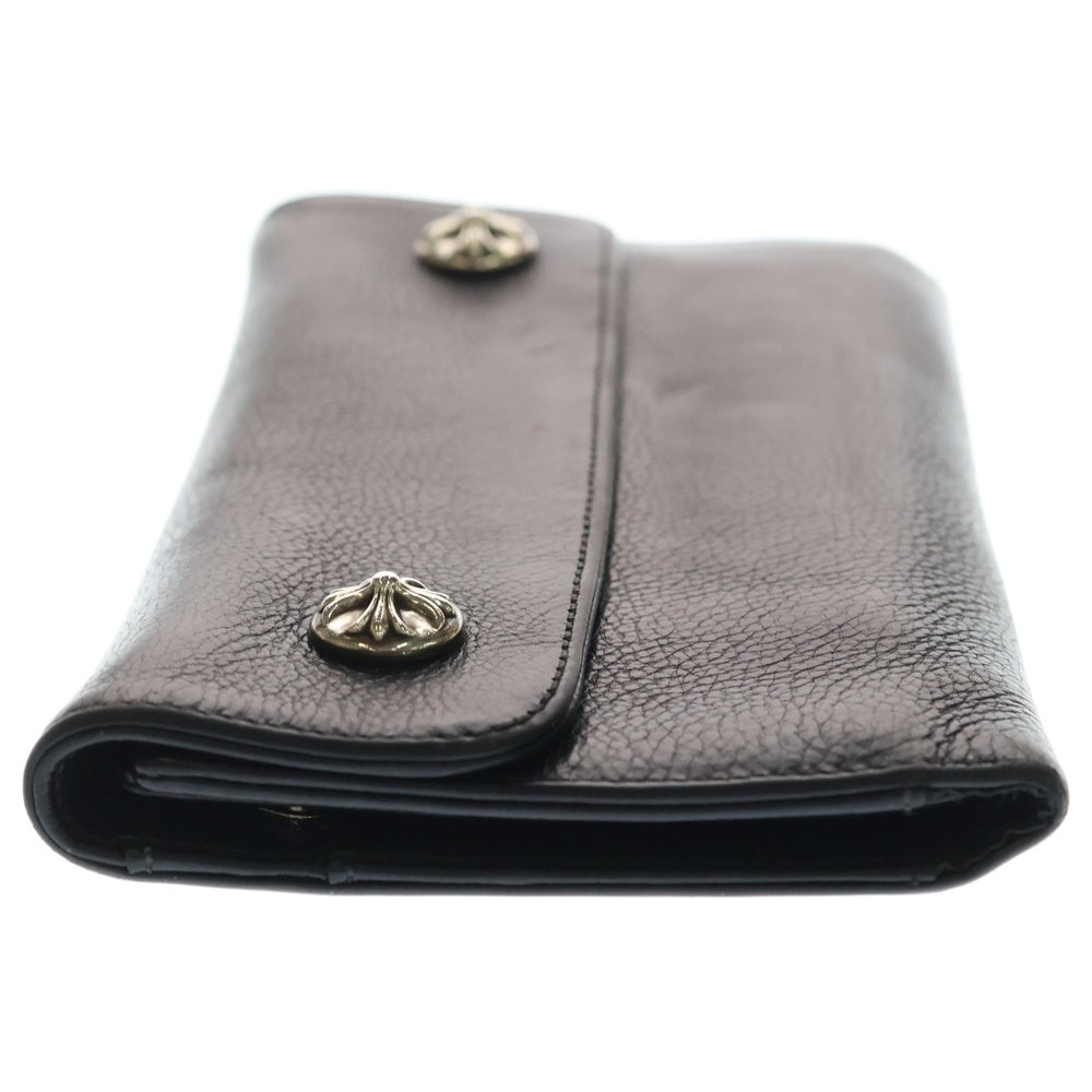 CHROME HEARTS(クロムハーツ) WAVE ウェーブ レザーウォレット 財布 ブラックBCA375