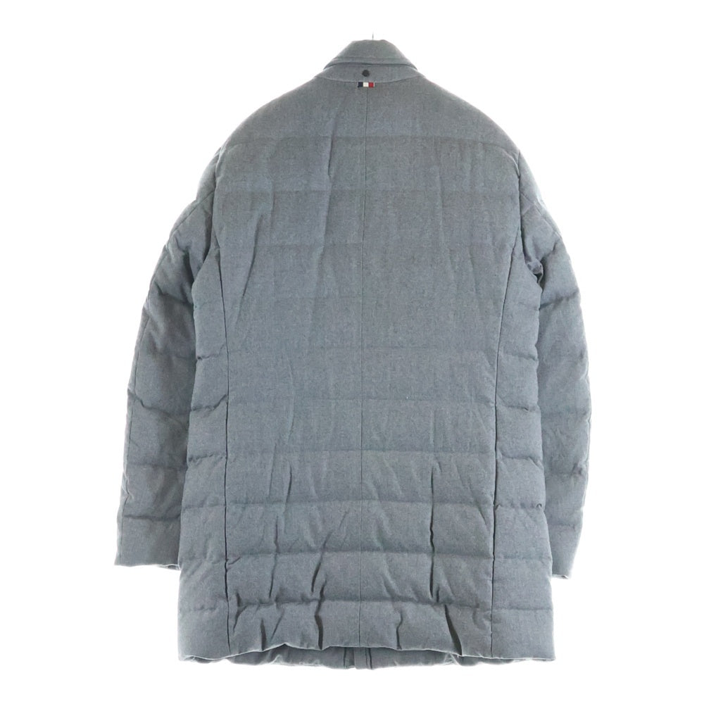 MONCLER(モンクレール) 18AW ウール フーデッド ジップアップ ロングコートダウンジャケット グレー D20913170780 54272