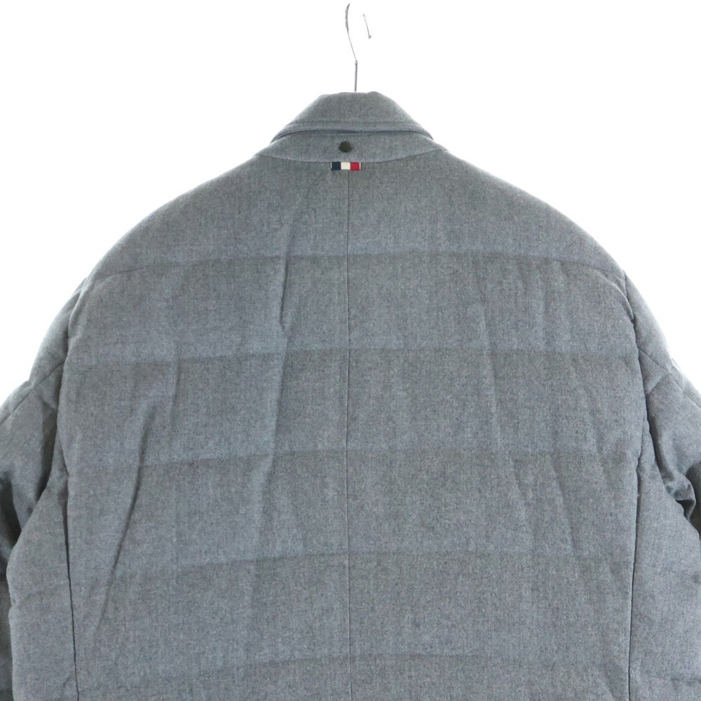 MONCLER(モンクレール) 18AW ウール フーデッド ジップアップ ロングコートダウンジャケット グレー D20913170780 54272