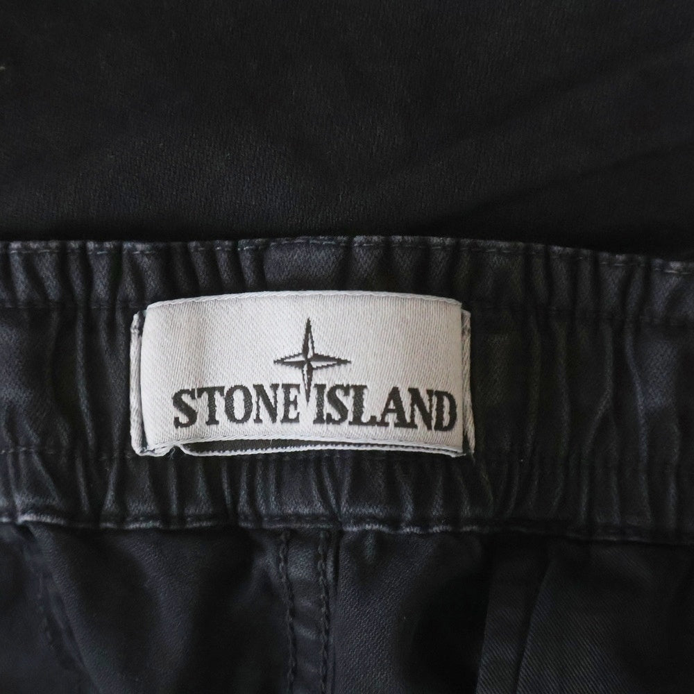 STONE ISLAND(ストーンアイランド) STRETCH ORGANIC BROKEN TWILL COTTON OLD EFFECT ストレッチオーガニックブロークンツイルコットンオールドエフェクトパンツ ブラック K2S153100036S00L1
