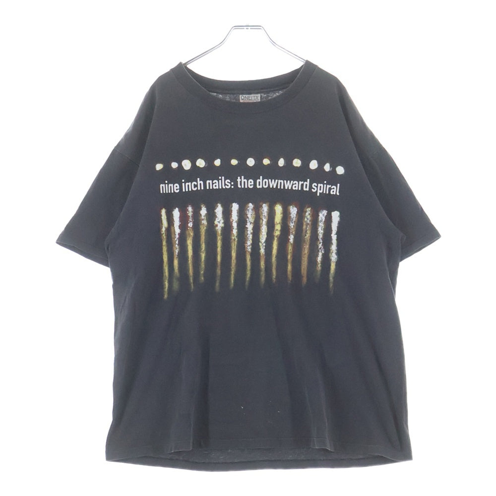 VINTAGE(ヴィンテージ) 90s NINE INCH NAILS DOWNWARD SPIRAL TEE ヴィンテージ ナインインチネイルズプリント 半袖Tシャツ カットソー ブラック