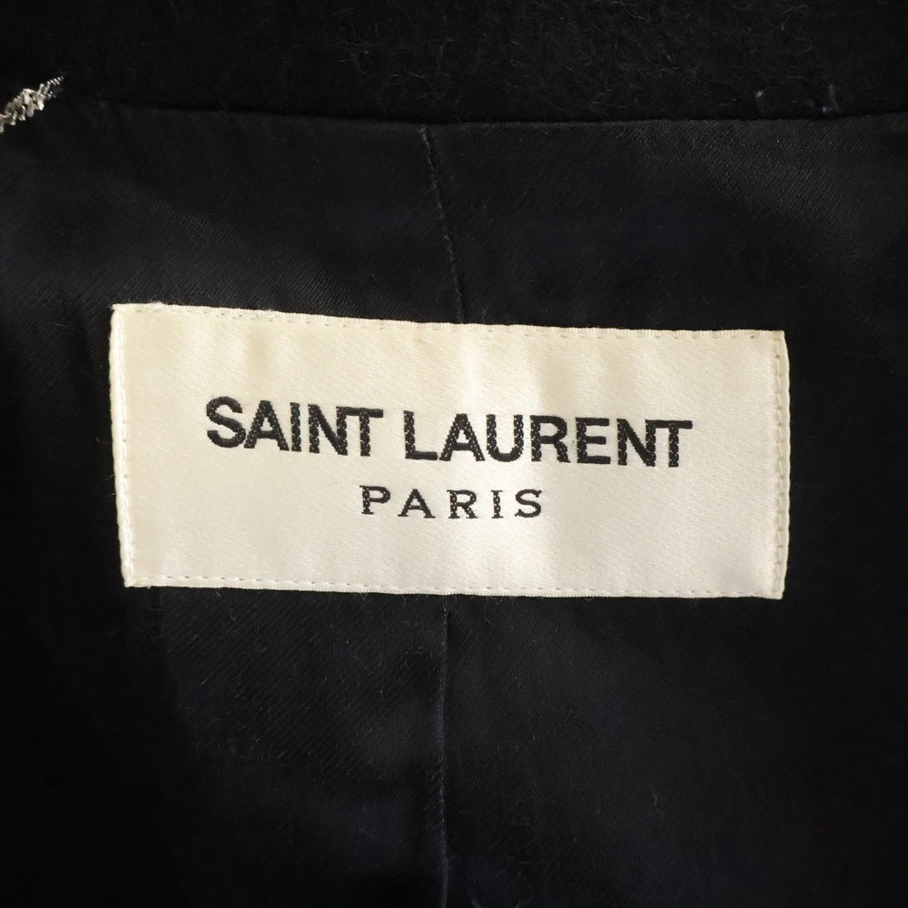 SAINT LAURENT PARIS(サンローランパリ) 碇ボタンダブルブレストチェスターコート ウールコート ブラック 354712 Y980F