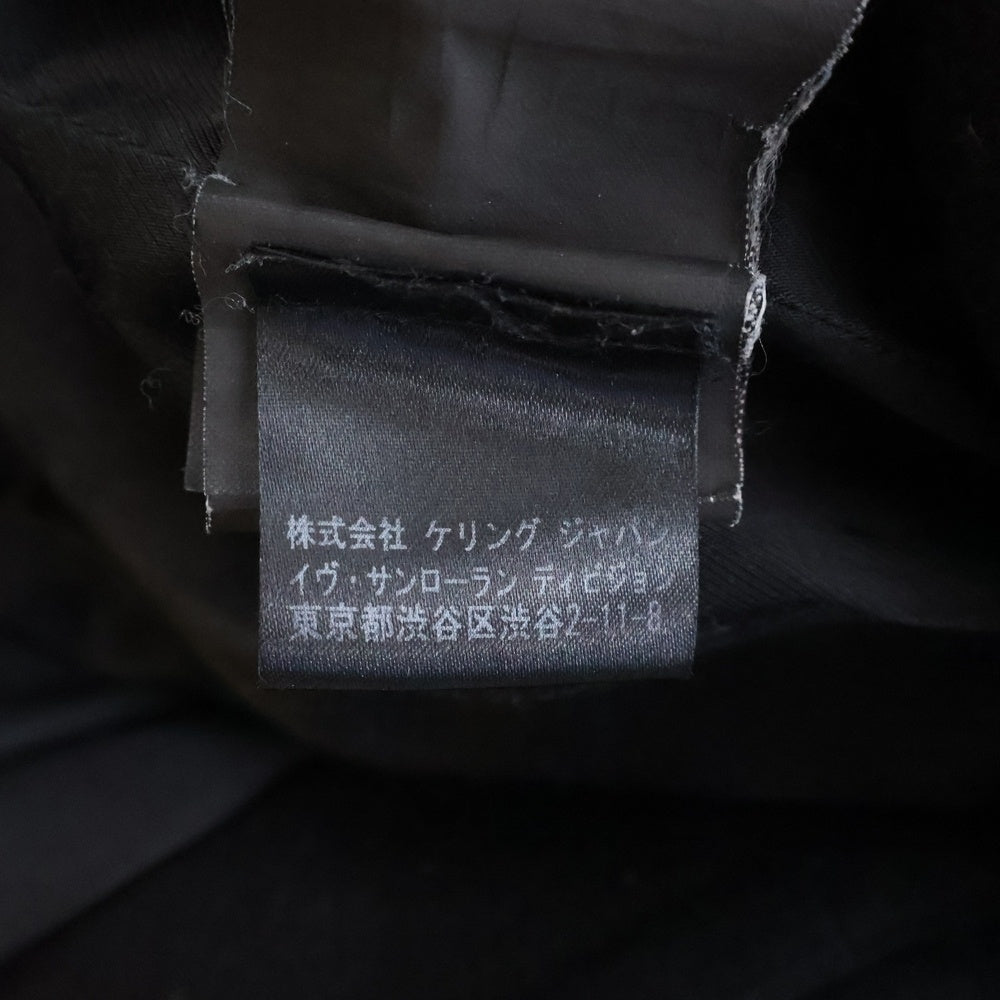 SAINT LAURENT PARIS(サンローランパリ) 碇ボタンダブルブレストチェスターコート ウールコート ブラック 354712 Y980F